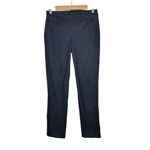 Avenue Montaigne Womens Louis Flannel Pants 4 Pull‎ On Quiet Luxury Stretch Blue